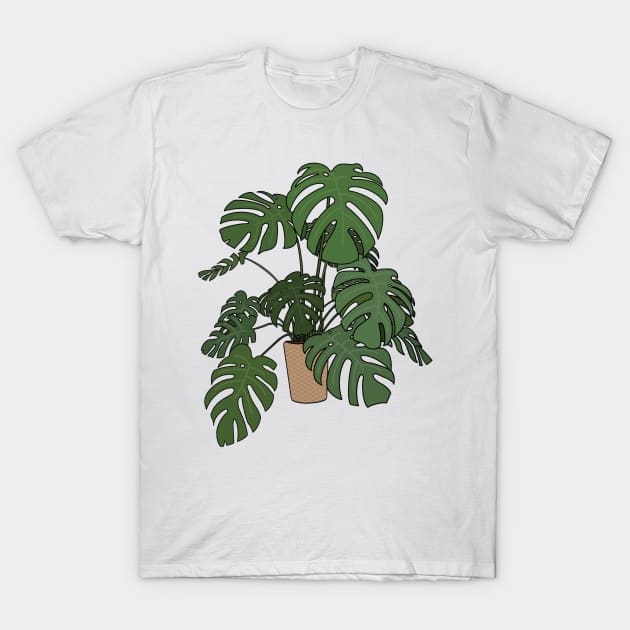 Monstera Deliciosa T-Shirt by peachycrossing